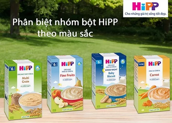 Phân biệt bột Hipp theo màu