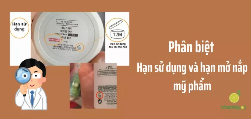 Phân biệt hạn sử dụng và hạn mở nắp mỹ phẩm