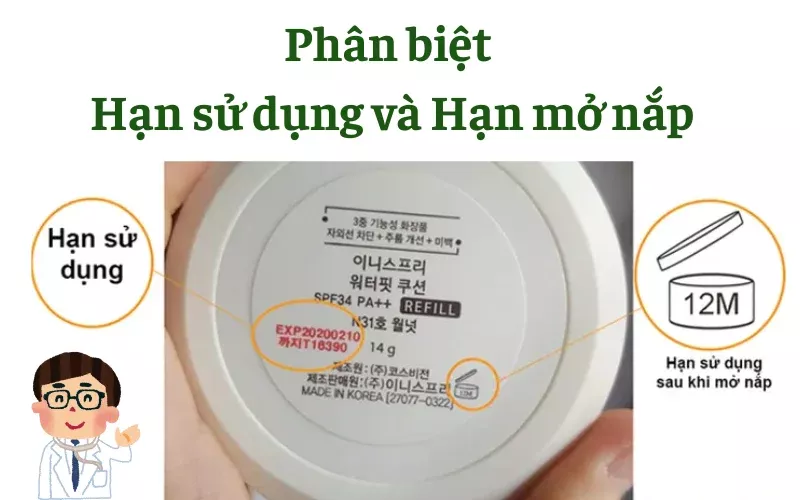 Phân biệt hạn sử dụng và hạn sau mở nắp mỹ phẩm