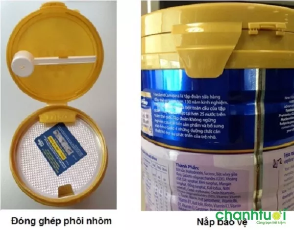 Phân biệt sữa thật giả qua nắp hộp