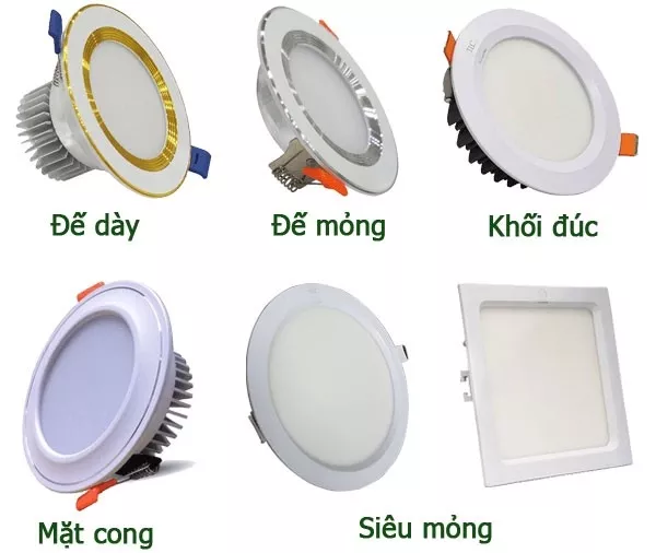 Phân loại đèn LED âm trần