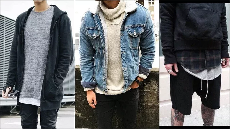 Phối áo hoodie phong cách layer