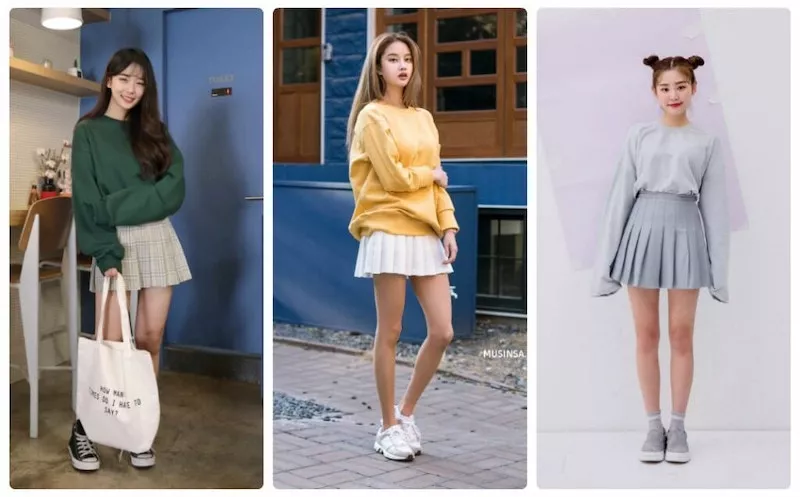 Phối đồ với áo sweatshirt