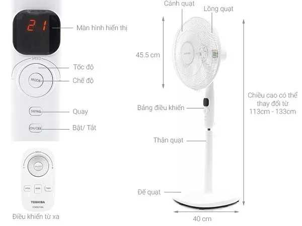 Quạt cây Toshiba F-LSD10