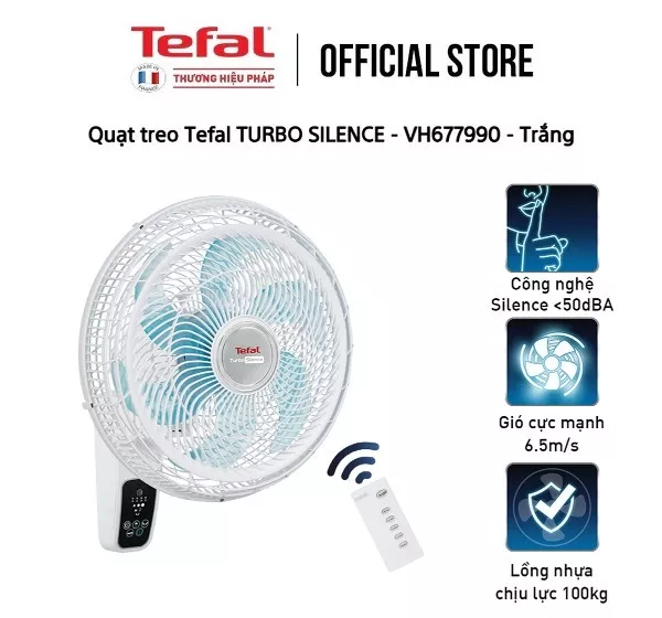 Quạt treo tường Tefal Turbo Silence VH677990