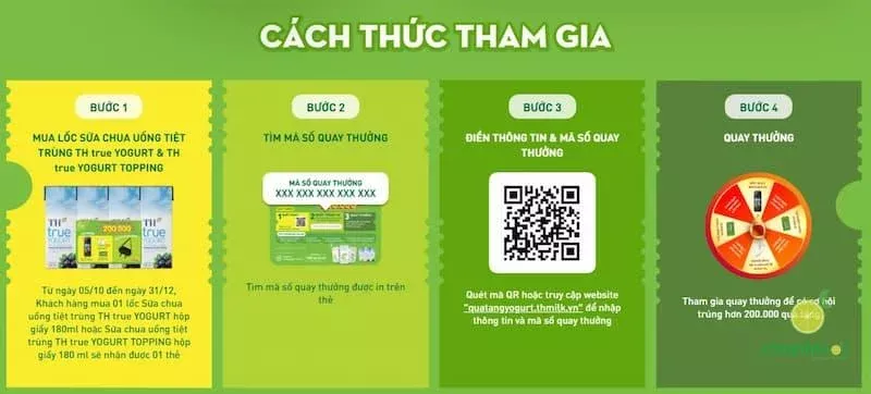 Quét mã QR code TH True Milk