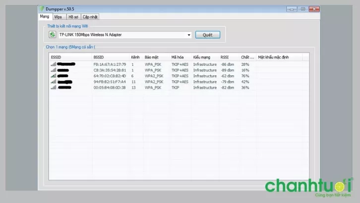 Quét wifi bằng Dumpper