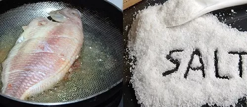 Rán cá với muối