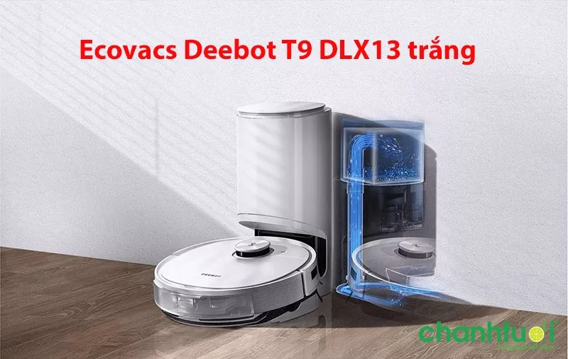 Review robot hút bụi Ecovacs Deebot T9 DLX13 trắng