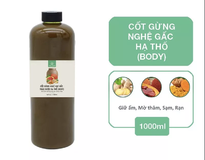 Rượu gừng nghệ hạ thổ Cỏ lành