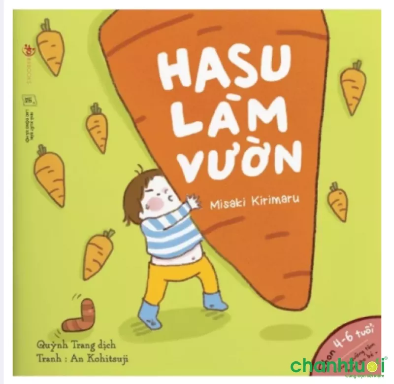 Sách - Hasu làm vườn - Ehon Nhật Bản cho bé từ 3-6 tuổi