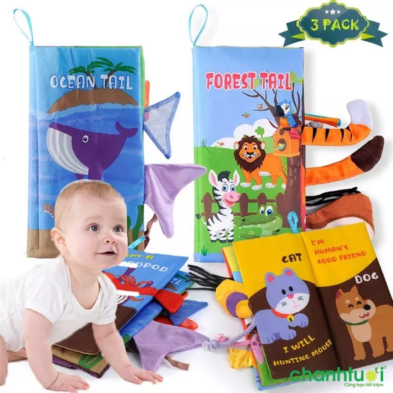 Sách Vải Montessori Đoán Đuôi Con Vật - Ocean Tails