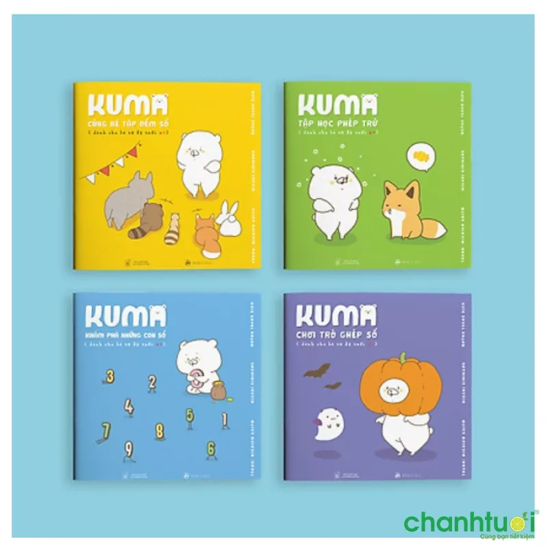 Set 4 cuốn Kuma làm quen với môn Toán