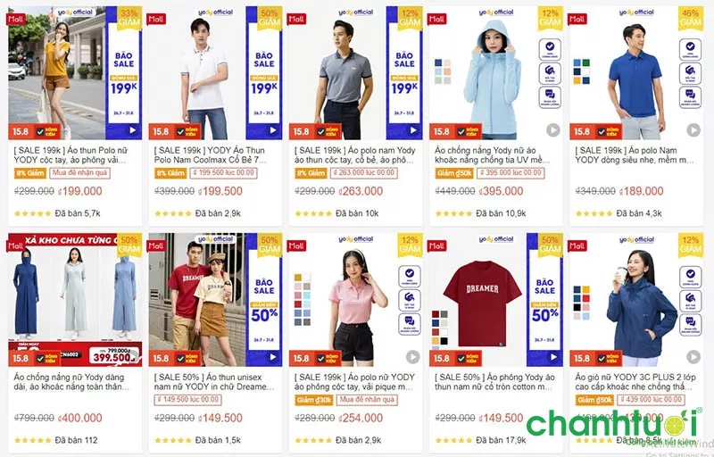 Shop YODY trên Shopee