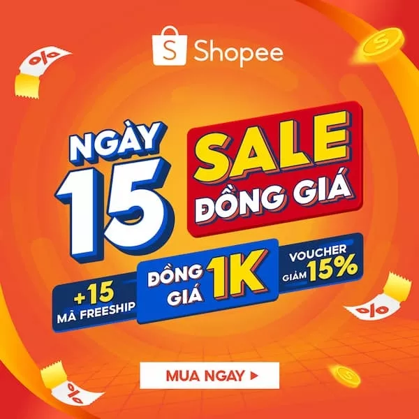 Shopee Sale 15/4- Sự kiện siêu hot với rất nhiều ưu đãi cực lớn