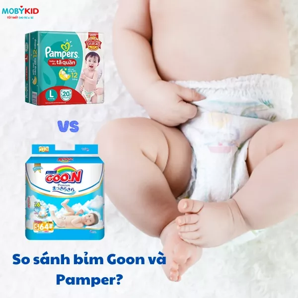 So sánh bỉm Goon và Pamper