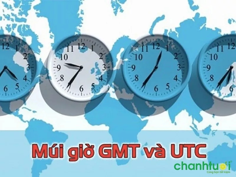 So sánh giờ UTC và GMT