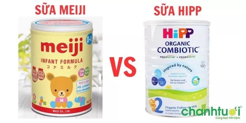 So sánh sữa Meiji và Hipp