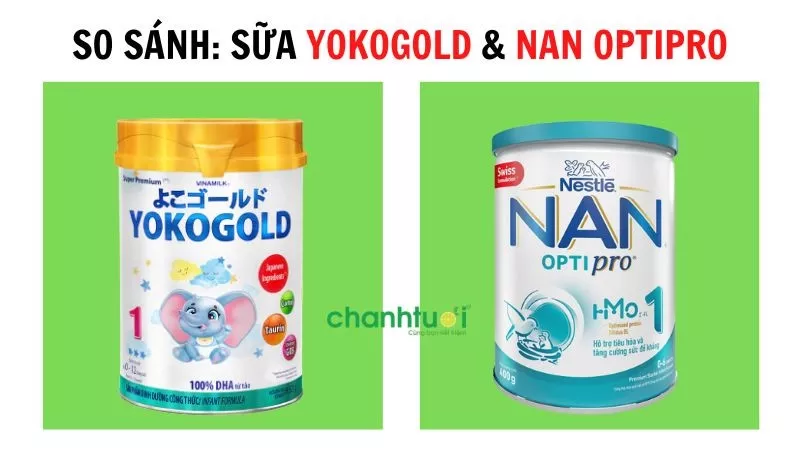 So sánh sữa Yoko Gold và NAN