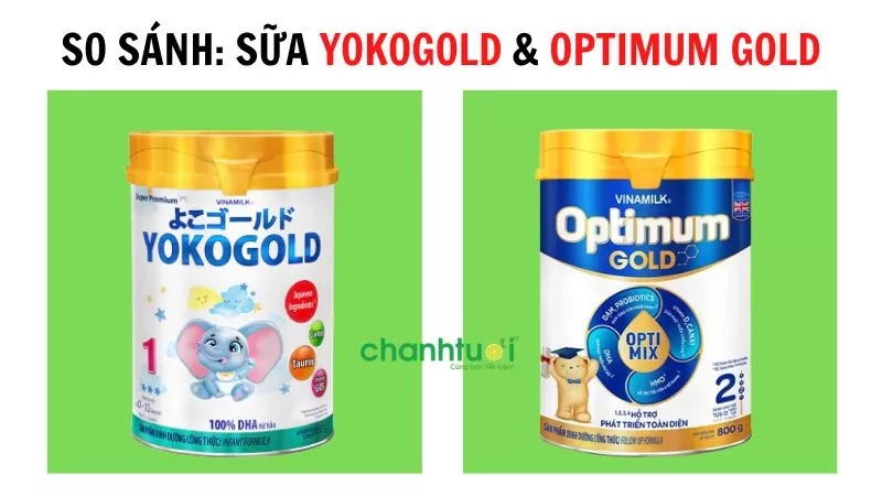 So sánh sữa Yoko Gold và Optimum