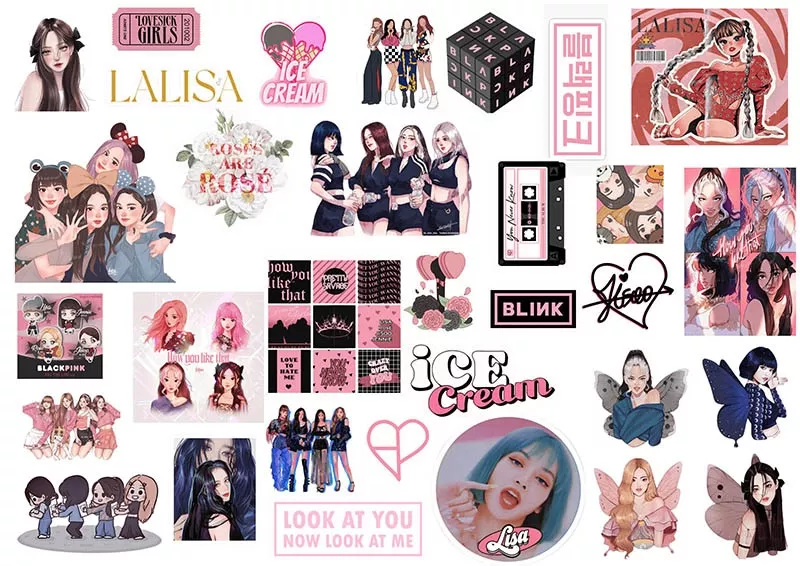 Sticker Blackpink hình chibi hoạt hình dễ thương