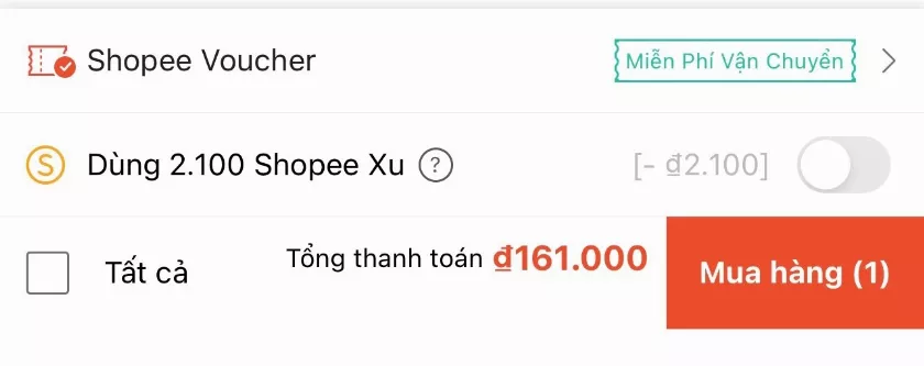 Sử dụng Shopee Xu