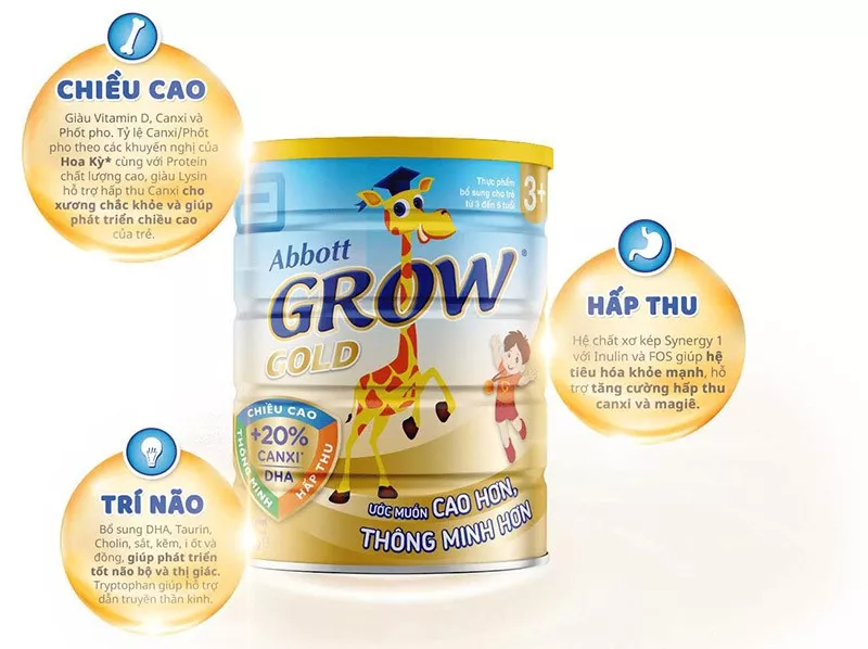 Sữa Abbott Grow Gold 3+