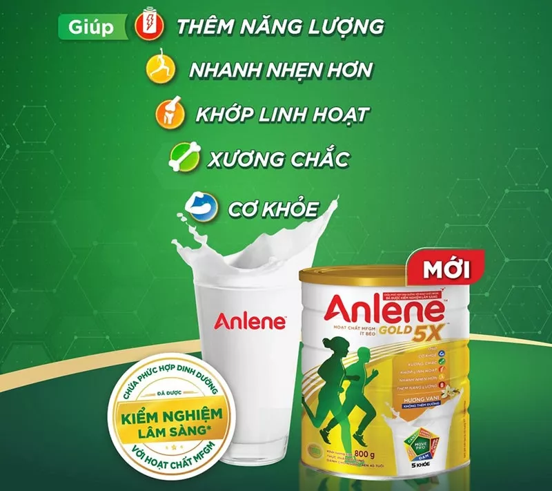 Sữa Anlene Gold 5X