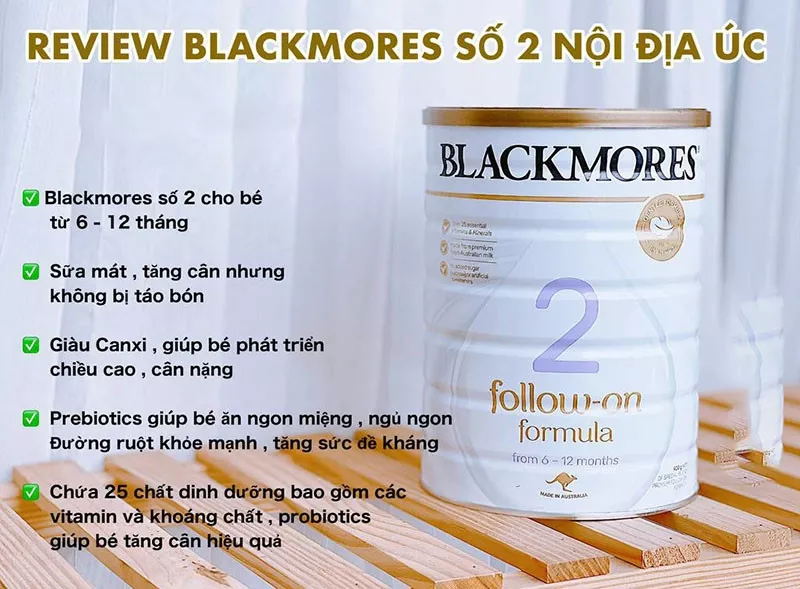 Sữa Blackmores số 2 tăng cân