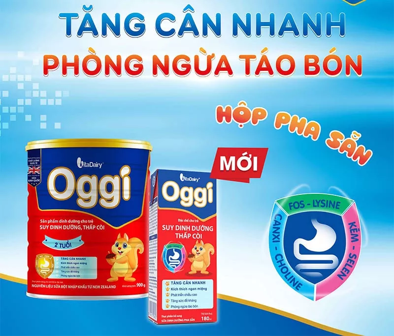 Sữa Oggi pha sẵn - sản phẩm uy tín Việt Nam