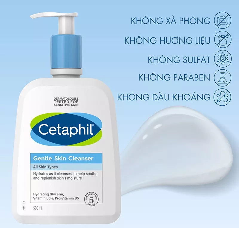 Sữa rửa mặt Cetaphil cho bà bầu