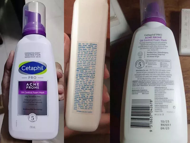 sữa rửa mặt Cetaphil cho da dầu mụn