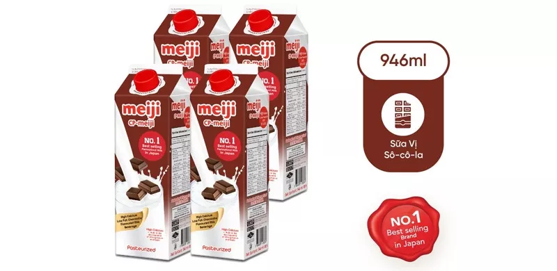 Sữa tươi Meiji vị socola