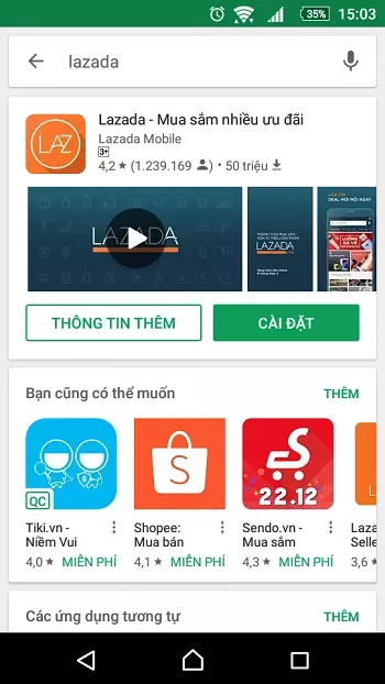 Tải Lazada trên CH Play