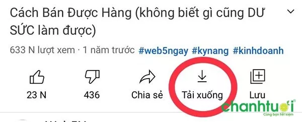 Tải xuống trên YouTube