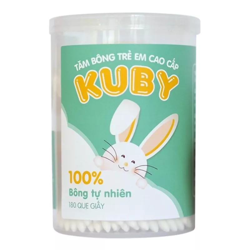 Tăm bông trẻ em KUBY que thân giấy