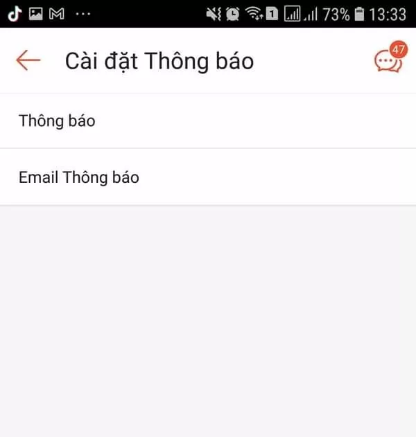 Tắt thông báo Shopee trên Gmail