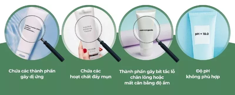 Thành phần sữa rửa mặt gây kích ứng