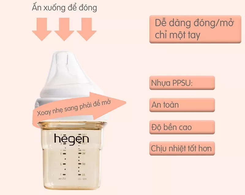 Thiết kế bình sữa Hegen