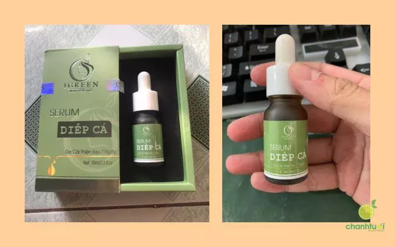 Thiết kế serum diếp cá Igreen