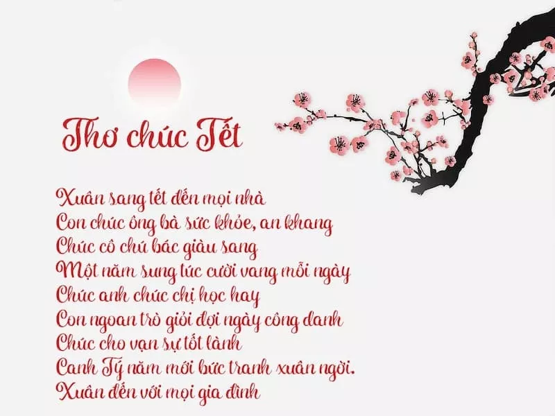 Thơ chúc tết năm mới hay