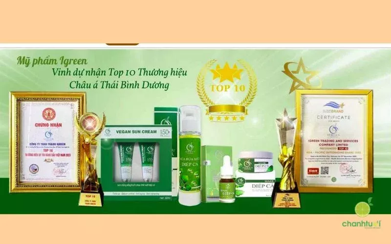 Thông tin thương hiệu serum diếp cá Igreen