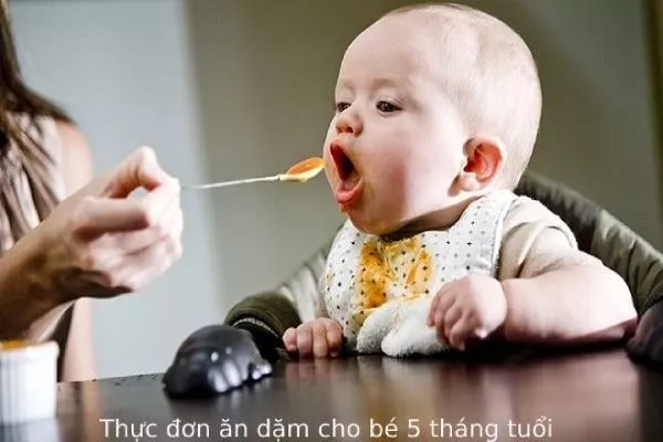 Thực đơn ăn dặm cho bé 5 tháng tuổi