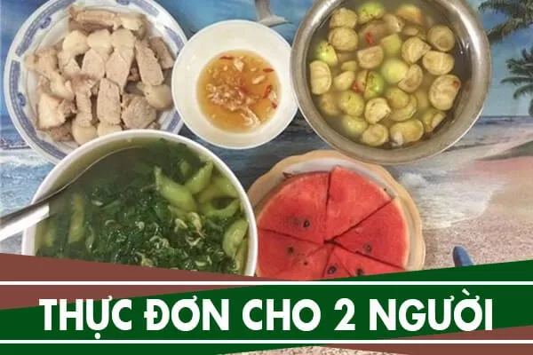 Thực đơn hàng ngày cho 2 người