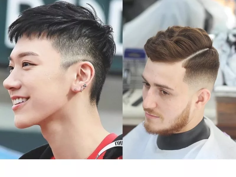 Tóc nam side part cạo hai bên