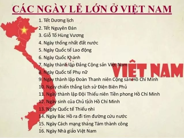 Tổng hợp các ngày lễ trong năm âm lịch và dương lịch ở Việt Nam