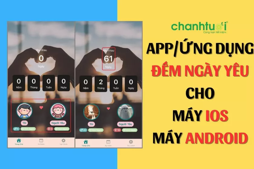 Top 7 app đếm ngày yêu dễ dùng, thịnh hành nhất năm 2024