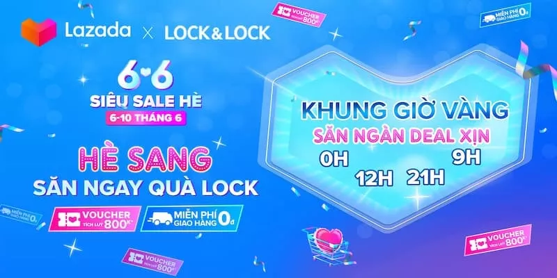 Top 8 deals Lock&Lock Siêu Sale Hè Lazada 6.6 cực hot