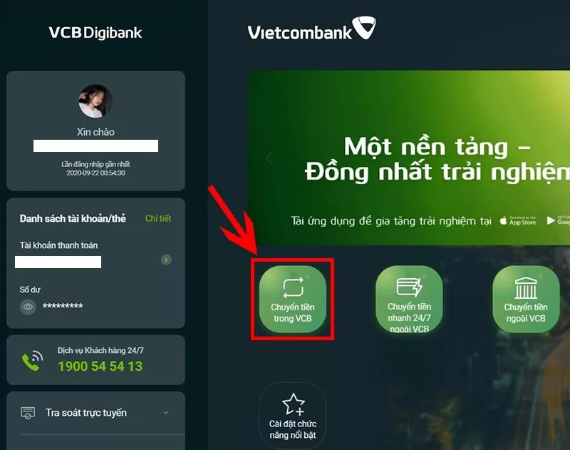 Ứng dụng VCB Digibank