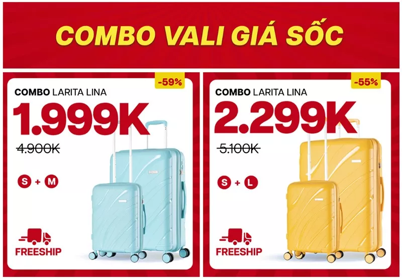 vali-mia-giam-gia Combo Vali giá sốc giảm đến 59%